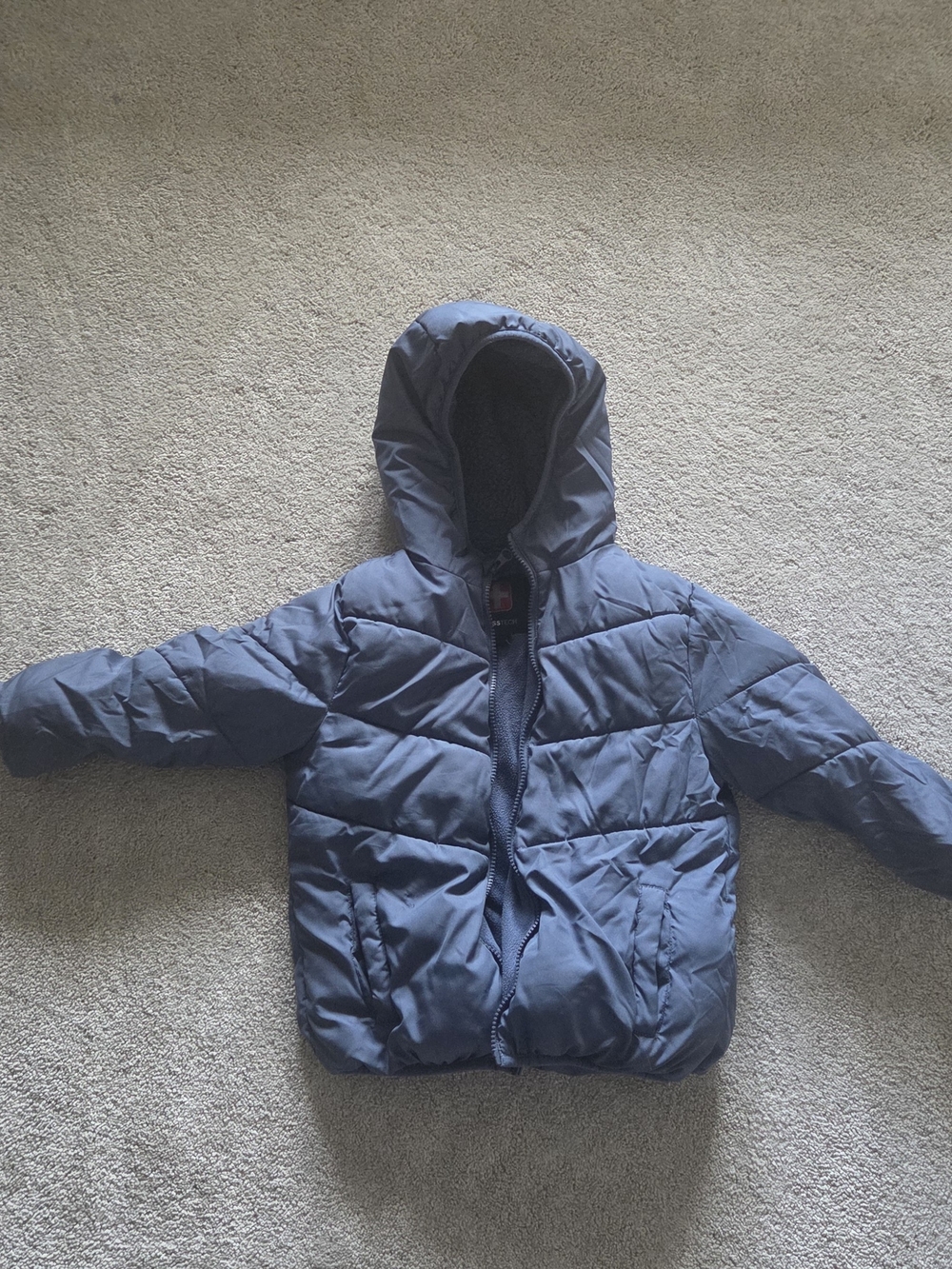 Swiss Tech Kids Navy Puffer Jacket with Hood